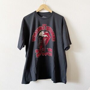 NEW LivyLu The Rolling Stones Oversized Rock ‘Em Dawgs Graphic Tee